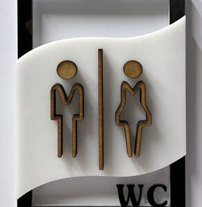 01-002 WC ταμπελάκι προθαλάμου laser cut